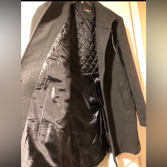 NWT Dewberry Couture Deluxe wool coat black - Picture 4 of 8